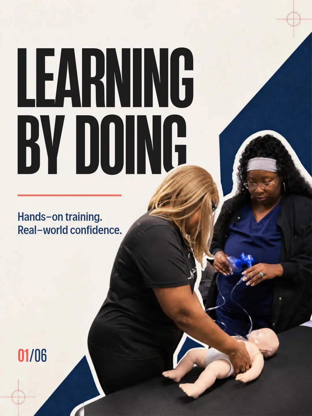 Hands-on CPR training with A Truly Unique Touch