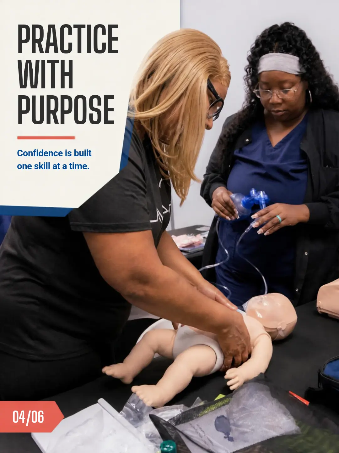 Hands-on CPR skills training